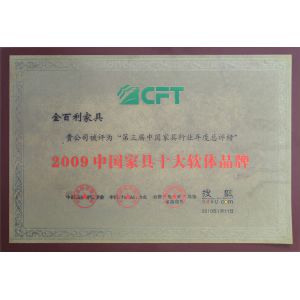 2009年中国家具十大软体品牌